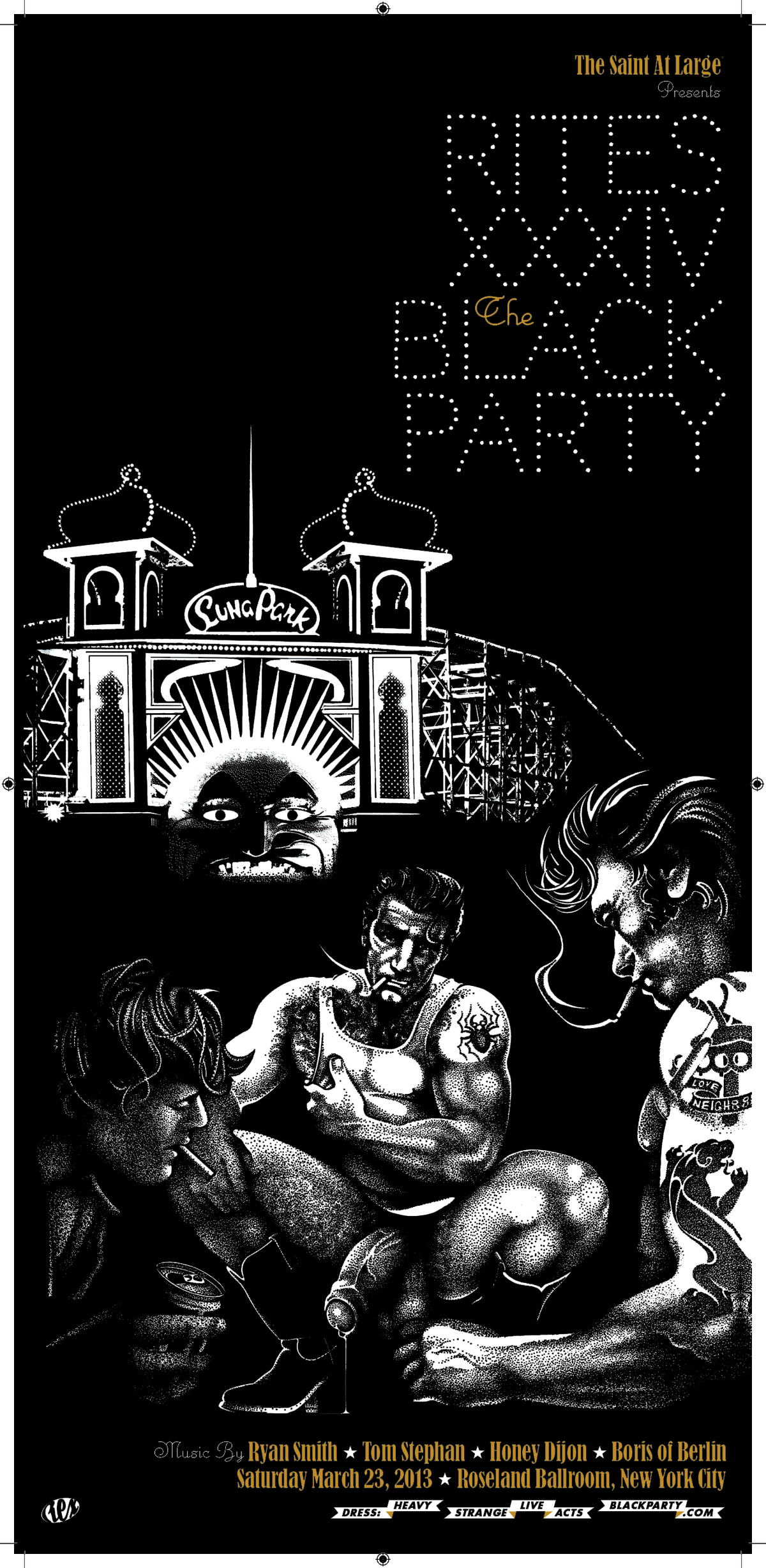 Poster: Black Party 13 Luna Park Poster